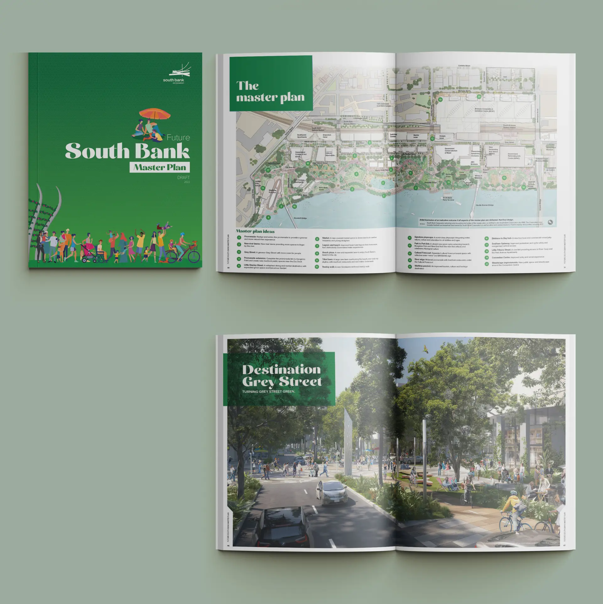 QLD South Bank Master Plan Mockup