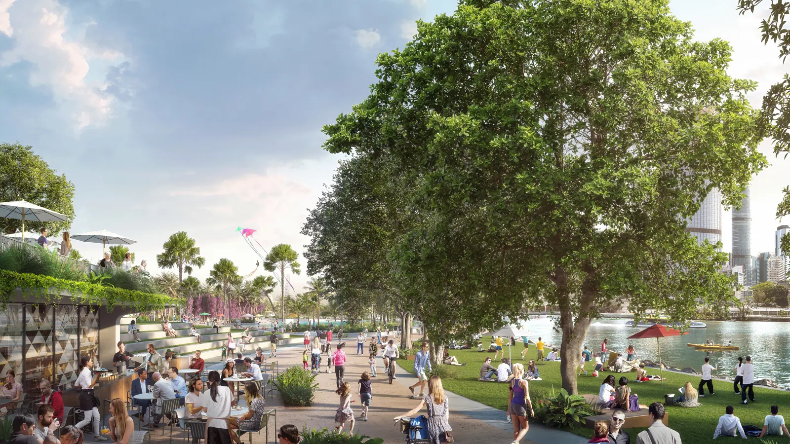 QLD Future South Bank Promenade Render